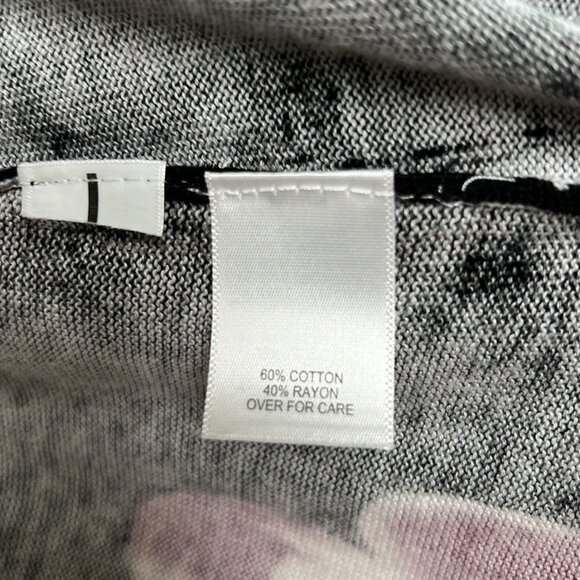 Relativity Long Cardigan Floral Black Red Medium - Picture 10 of 10